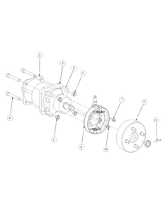 Brake Motor Mount And Hub Diagram and Parts List for M48-HN 53BB5E6V750-20-HP-OHV Cub Cadet Lawn Tractor